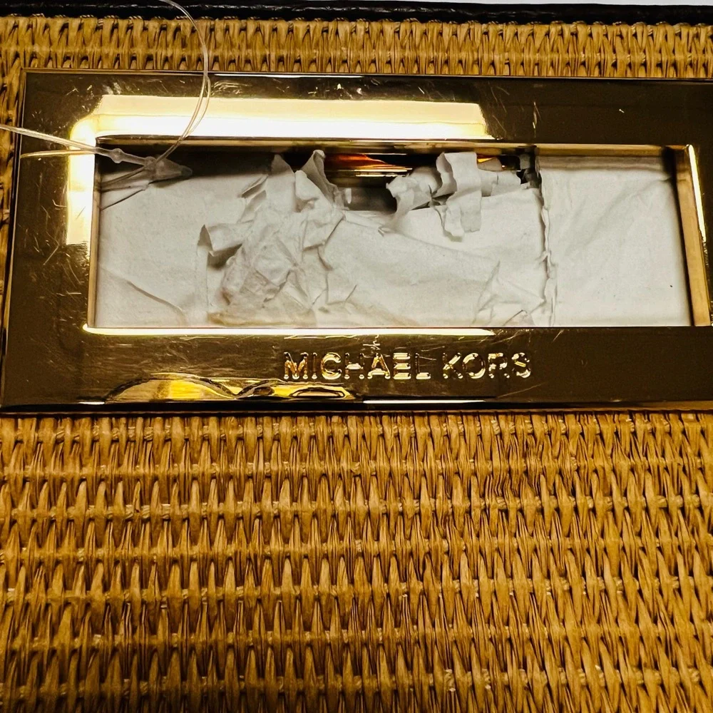 Michael Kors Gold Woven Wristlet - Picture 4 of 7